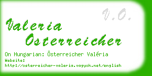valeria osterreicher business card