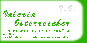valeria osterreicher business card